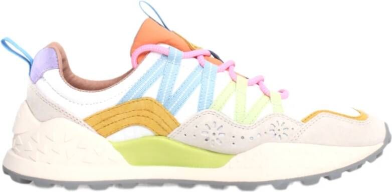 Flower Mountain Suede and technical fabric sneakers Washi Woman Multicolor Dames