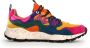 Flower Mountain Sneakers van suède en gewaxt technisch materiaal met kurken inlegzool Multicolor Dames - Thumbnail 1