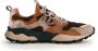 Flower Mountain Sneakers van suède en gewaxt technisch materiaal met rubberen zool Brown Heren - Thumbnail 2