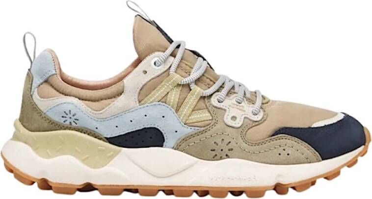 Flower Mountain Sneakers van technische stof en suède