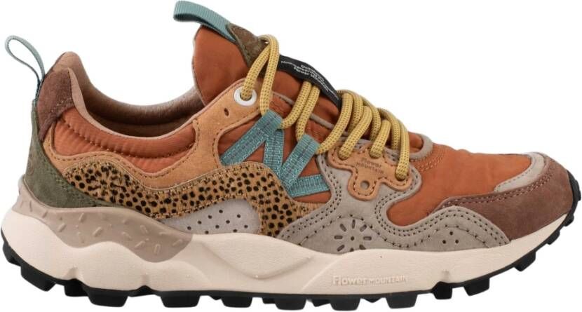 Flower Mountain Stedelijke sneaker met dierenprint details