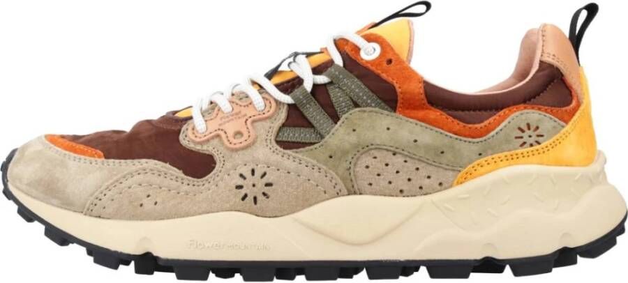 Flower Mountain Stijlvolle Heren Sneakers Brown Heren