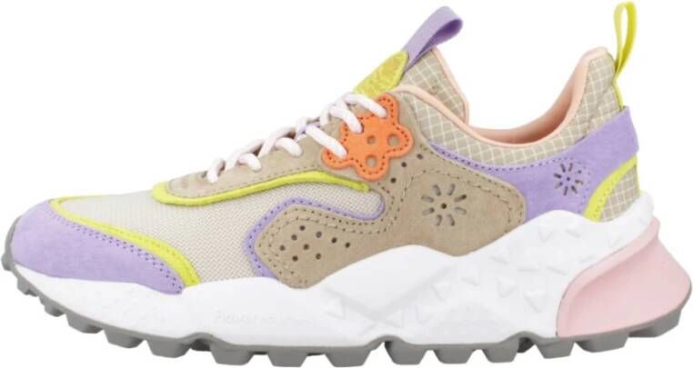 Flower Mountain Lilla Suède Sneakers met Iconische Details Multicolor Dames