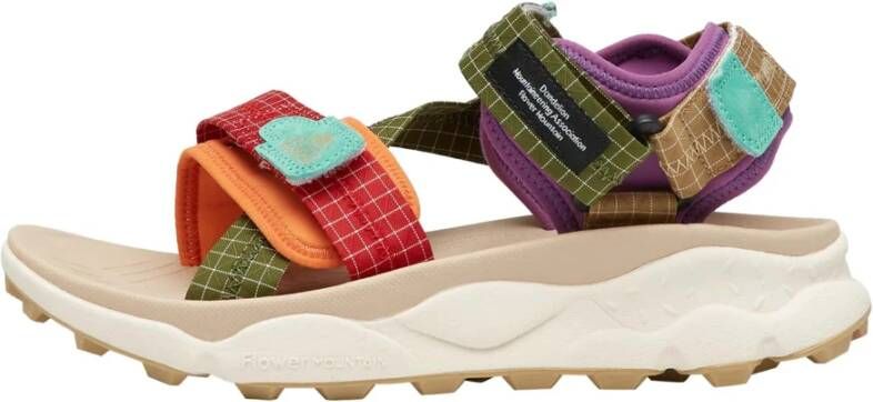 Flower Mountain Suede and fabric sandals Nazca 2 UNI Multicolor Unisex