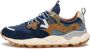 Flower Mountain Yamano 3 Sneakers Marineblauw Lichtgewicht Rubberen Zool Multicolor Heren - Thumbnail 5
