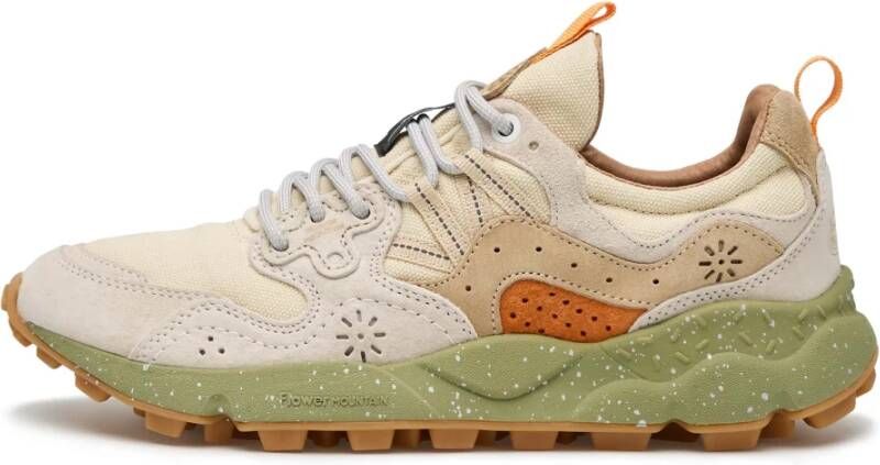 Flower Mountain Yamano Suede Canvas Sneakers in Melk-Beige Multicolor Dames