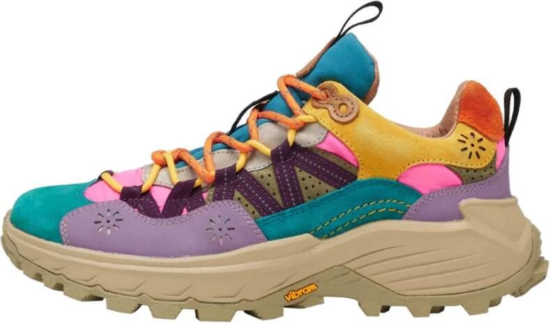 Flower Mountain Suede and technical fabric sneakers Iwano Woman Multicolor Dames