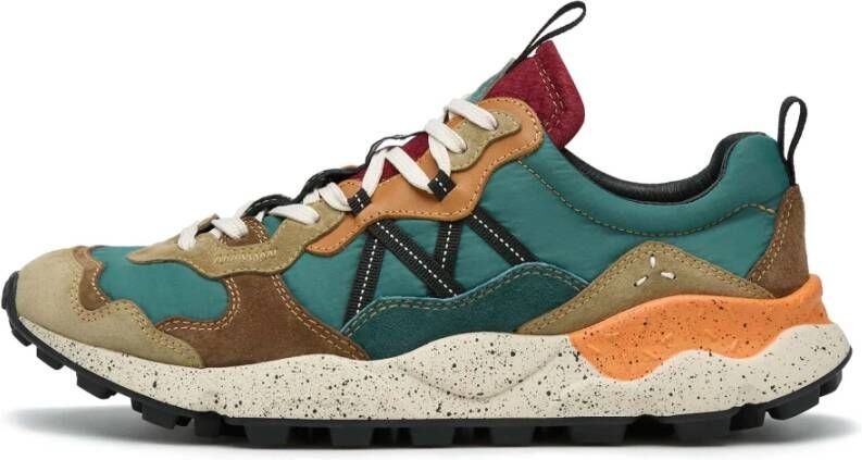 Flower Mountain Suede and technical fabric sneakers Lenzan MAN Multicolor Heren