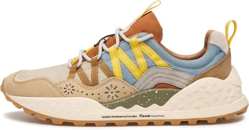 Flower Mountain Suede and technical fabric sneakers Washi MAN