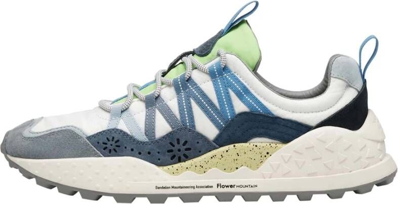 Flower Mountain Suede and technical fabric sneakers Washi MAN Blue Heren