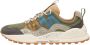 Flower Mountain Suede and technical fabric sneakers Washi MAN Green Heren - Thumbnail 1