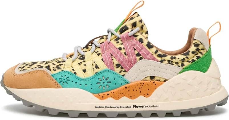 Flower Mountain Suede and technical fabric sneakers Washi Woman