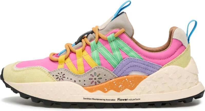 Flower Mountain Suede and technical fabric sneakers Washi Woman