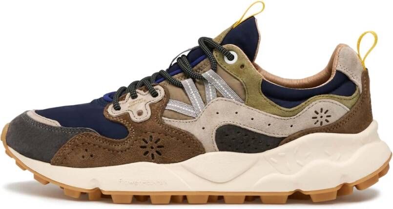 Flower Mountain Suede and technical fabric sneakers Yamano 3 MAN