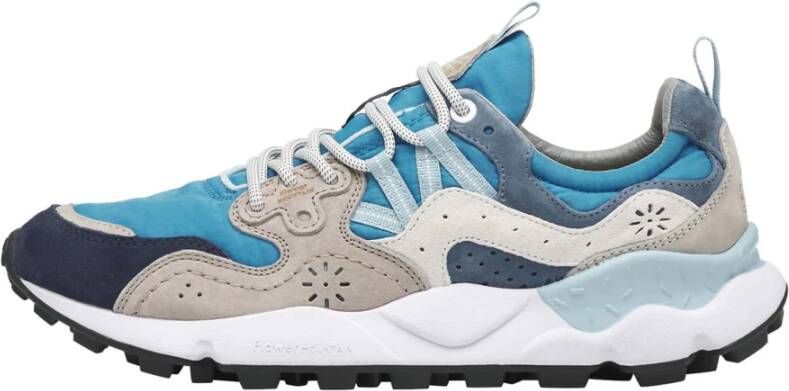 Flower Mountain Suede and technical fabric sneakers Yamano 3 MAN Blue Heren