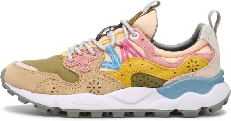 Flower Mountain Suede and technical fabric sneakers Yamano 3 Woman