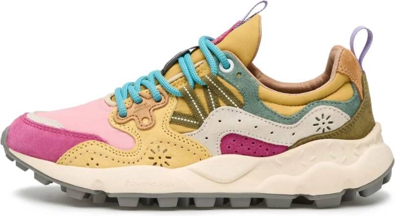 Flower Mountain Suede and technical fabric sneakers Yamano 3 Woman