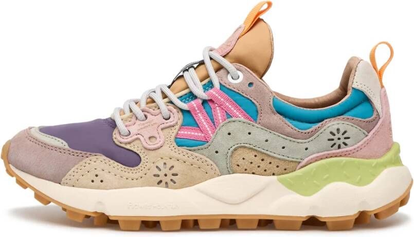 Flower Mountain Suede and technical fabric sneakers Yamano 3 Woman