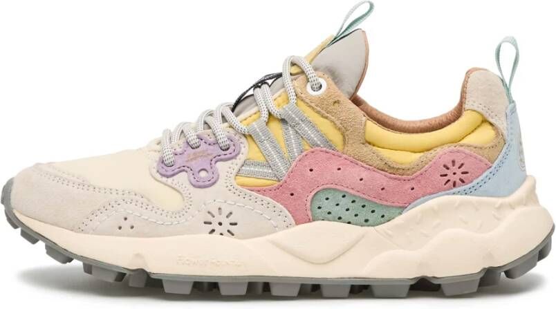 Flower Mountain Suede and technical fabric sneakers Yamano 3 Woman