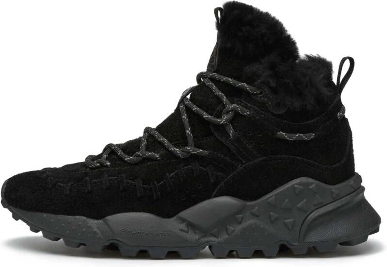 Flower Mountain Suede and wool high-top sneakers Morican UNI