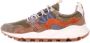 Flower Mountain Suède Logo Sneakers Rubberen Zool - Thumbnail 2
