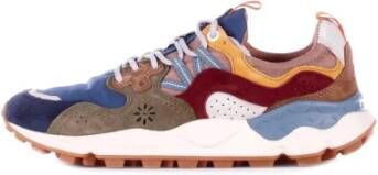 Flower Mountain Suède Logo Sneakers Rubberen Zool