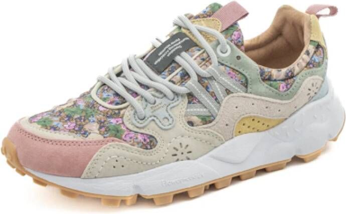 Flower Mountain Fabric and suede sneakers Yamano 3 Woman