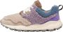 Flower Mountain Kleurrijke sneakers van bont en nubuck leer Multicolor Dames - Thumbnail 1