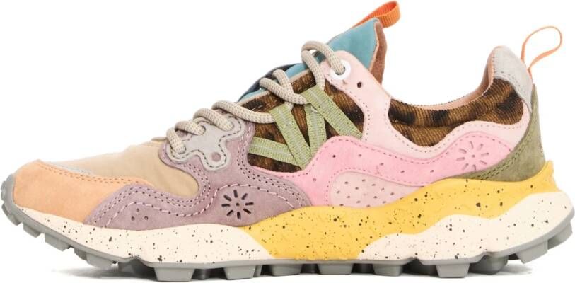 Flower Mountain Trekking Lace-Up Sneakers Mosterd Grijs