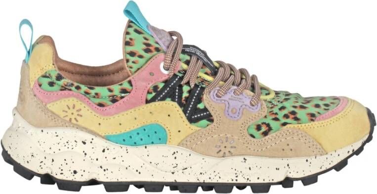Flower Mountain Trekking sneakers in technische stof en suède