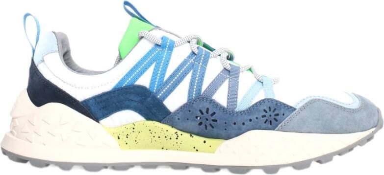 Flower Mountain Witte Sneakers Bergstijl Blue Heren