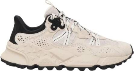 Flower Mountain Witte Sneakers met Nubuck en Nylon