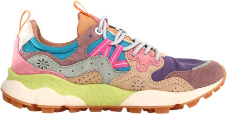 Flower Mountain Suede and technical fabric sneakers Yamano 3 Woman