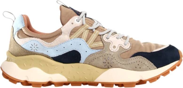 Flower Mountain Suede and technical fabric sneakers Yamano 3 MAN Beige Heren - Foto 4
