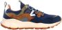 Flower Mountain Yamano 3 Sneakers Marineblauw Lichtgewicht Rubberen Zool Multicolor Heren - Thumbnail 1