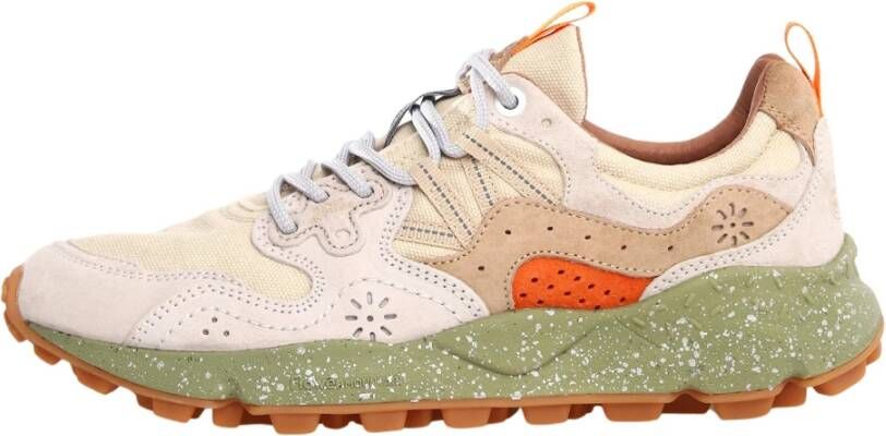 Flower Mountain Yamano Suede Canvas Sneakers in Melk-Beige Multicolor Dames