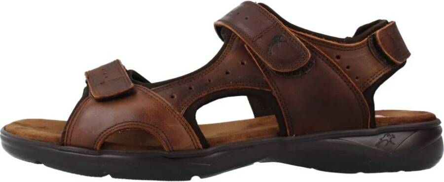 Fluchos Adhesive Strap Flat Sandals Brown Heren