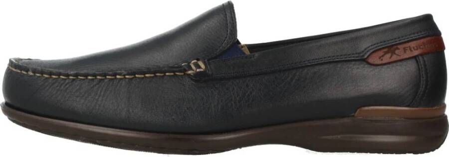 Fluchos Bruin Leren Loafers met Elastische Zijkanten
