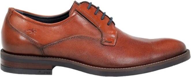 Fluchos Bruine Leren Herenschoenen Brown Heren