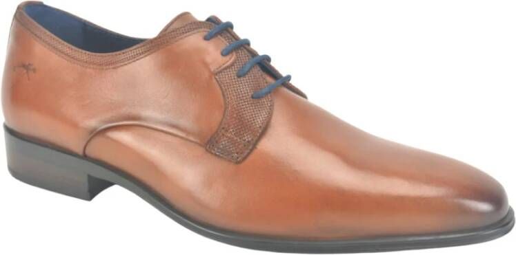 Fluchos Elegante Cognac Geklede Schoenen