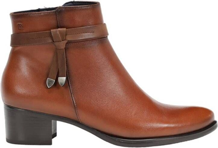 Fluchos Dames Casual Kameel Leren Laars Brown Dames