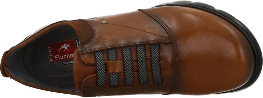 Fluchos Casual Camel Leren Damesschoenen Brown Dames - Foto 7