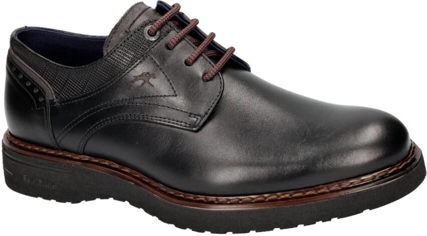 Fluchos -Heren zwart geklede lage schoenen