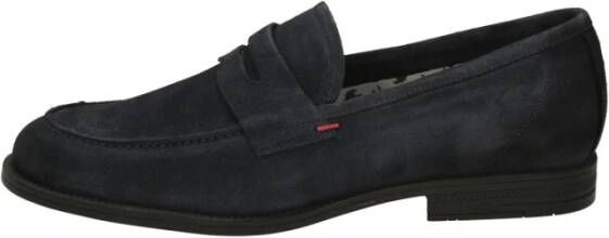 Fluchos Klassieke Leren Loafer Schoen Blue Heren