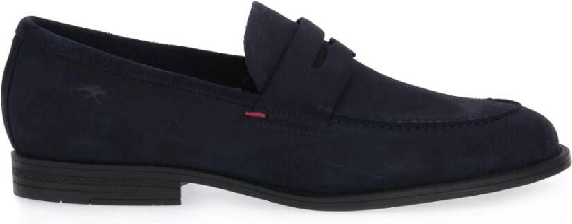 Fluchos Klassieke Leren Loafer Schoen Blue Heren