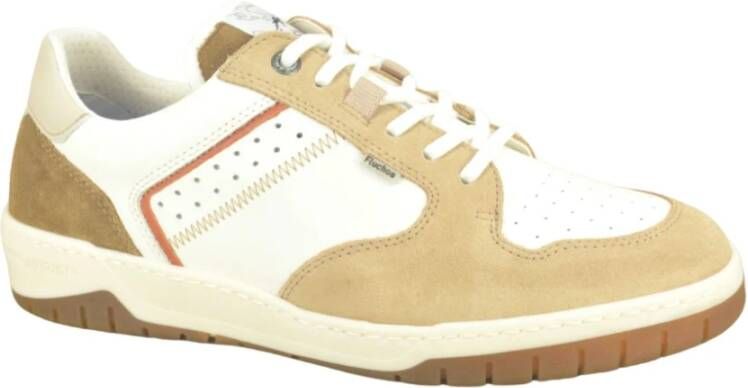 Fluchos Sportieve Beige en Witte Sneakers White Heren