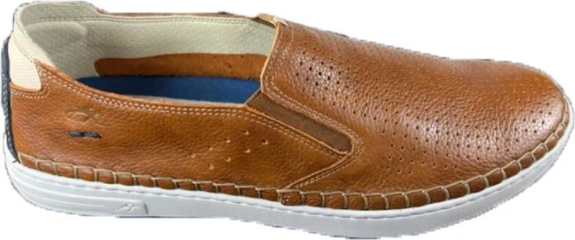 Fluchos Stijlvolle Comfortabele Loafers voor Mannen Brown Heren