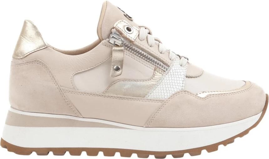 Footnotes 31007-1027 beige sneaker dames Wijdte H & steunzolen Bonne Shoe