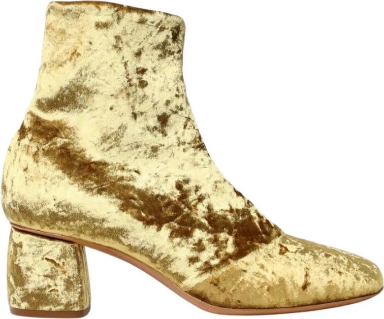 Forte Gouden Velvet Enkellaarsjes