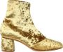 Forte Gouden Velvet Enkellaarsjes - Thumbnail 1